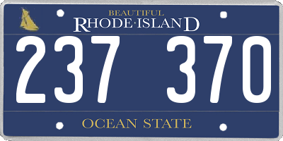 RI license plate 237370