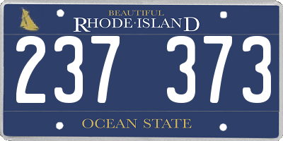 RI license plate 237373