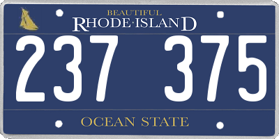 RI license plate 237375