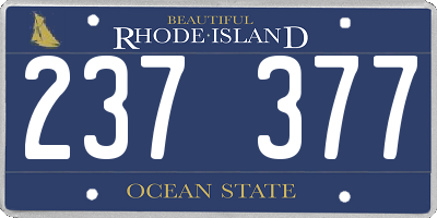 RI license plate 237377