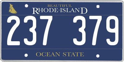 RI license plate 237379