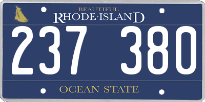 RI license plate 237380
