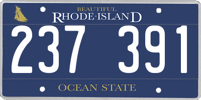 RI license plate 237391