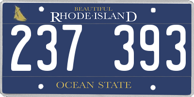 RI license plate 237393