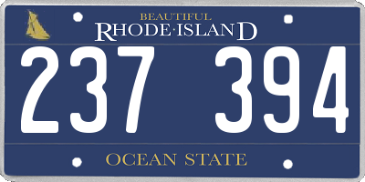 RI license plate 237394