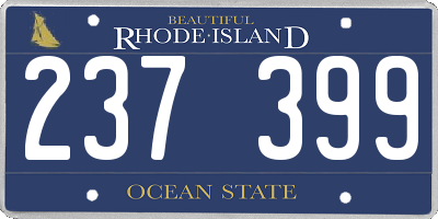 RI license plate 237399