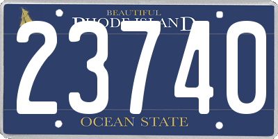 RI license plate 23740