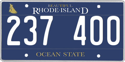 RI license plate 237400