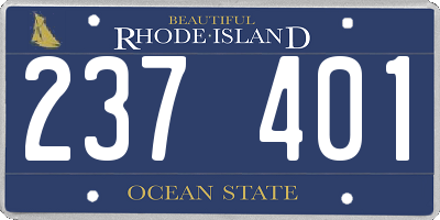 RI license plate 237401