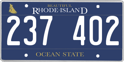 RI license plate 237402