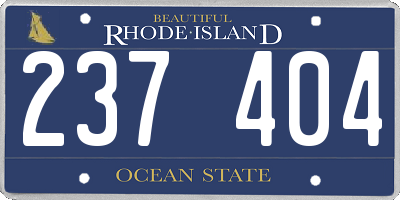 RI license plate 237404