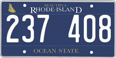 RI license plate 237408