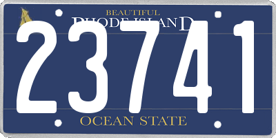 RI license plate 23741