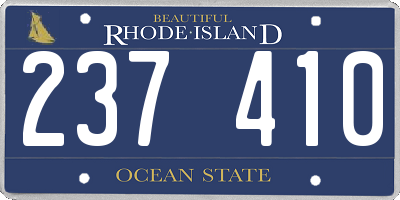 RI license plate 237410
