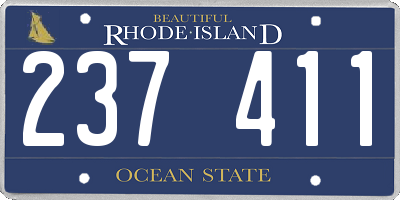 RI license plate 237411