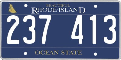 RI license plate 237413