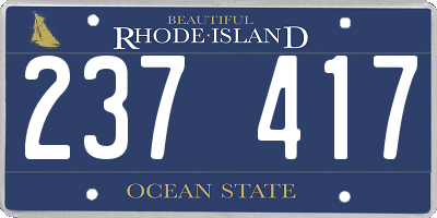 RI license plate 237417