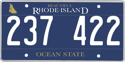 RI license plate 237422