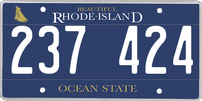 RI license plate 237424