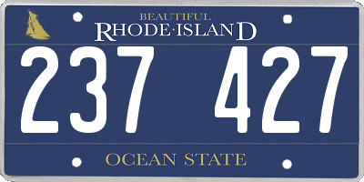 RI license plate 237427