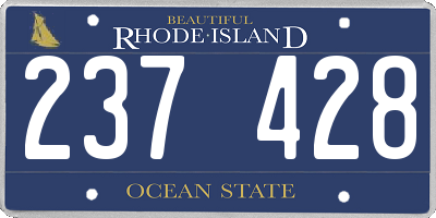 RI license plate 237428