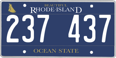 RI license plate 237437