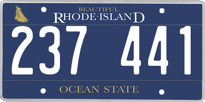RI license plate 237441