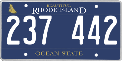 RI license plate 237442