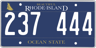 RI license plate 237444