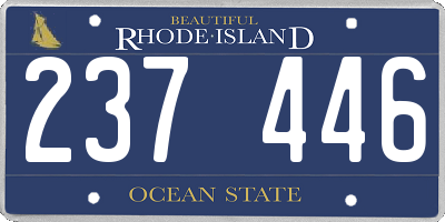 RI license plate 237446