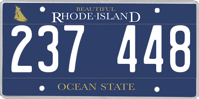 RI license plate 237448