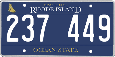 RI license plate 237449