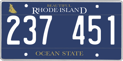 RI license plate 237451