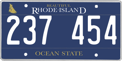 RI license plate 237454