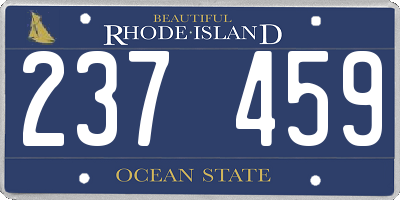 RI license plate 237459