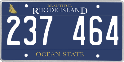 RI license plate 237464