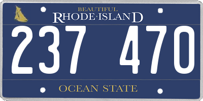 RI license plate 237470