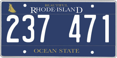 RI license plate 237471