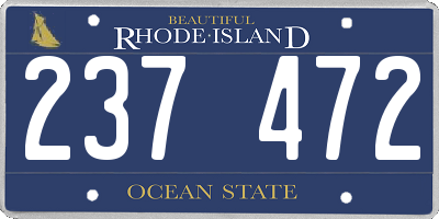 RI license plate 237472