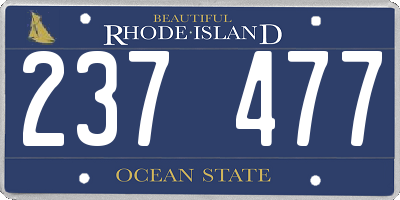 RI license plate 237477