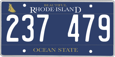RI license plate 237479
