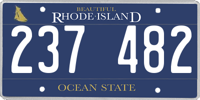 RI license plate 237482