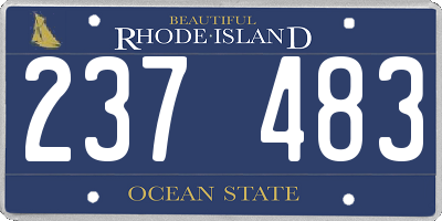 RI license plate 237483