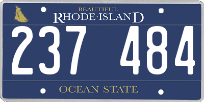 RI license plate 237484