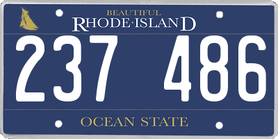RI license plate 237486