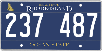 RI license plate 237487
