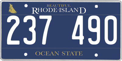 RI license plate 237490