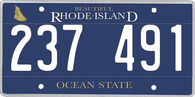 RI license plate 237491