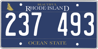 RI license plate 237493