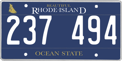 RI license plate 237494
